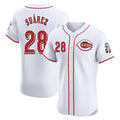 Arlishia C.Reds #28 Eugenio Su¨¢rez Player White Limited Elite Home Stitched Jerseys