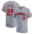 Arlishia C.Reds #29 TJ Friedl Player Gray Limited Elite Home Stitched Jerseys