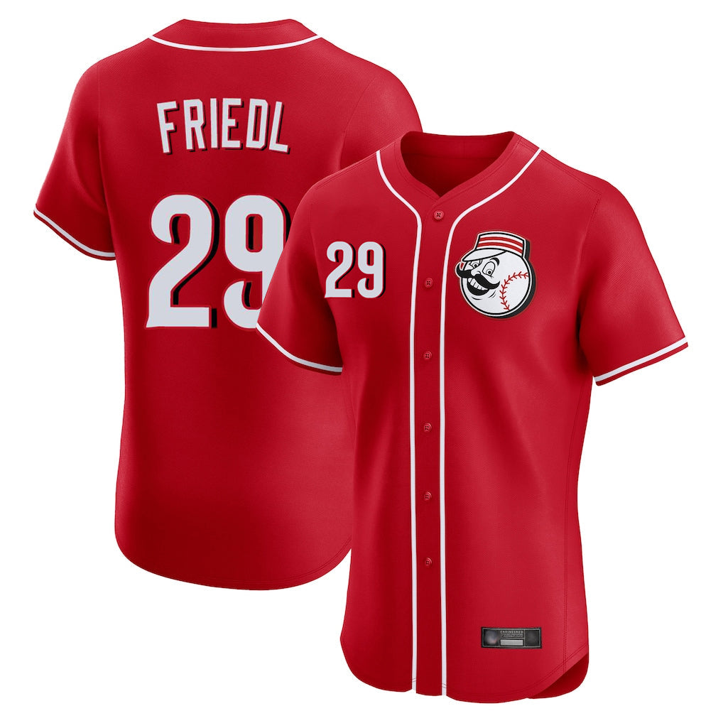 Arlishia C.Reds #29 TJ Friedl Player Red Limited Elite Home Game Stitched Jerseys