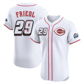 Arlishia C.Reds #29 TJ Friedl Player White Speedway Classic Limited Elite Home Stitched Jerseys