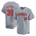Arlishia C.Reds #30 Ken Griffey Player Gray Home Limited Stitched Jerseys