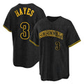 Arlishia C.Reds #3 Ke'Bryan Hayes Player Black Snake Skin City Home Stitched Jerseys