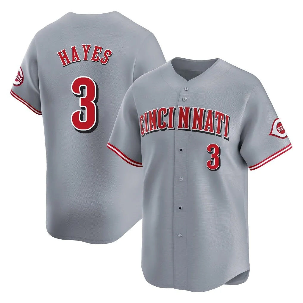 Arlishia C.Reds #3 Ke'Bryan Hayes Player Gray Home Limited Stitched Jerseys