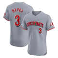 Arlishia C.Reds #3 Ke'Bryan Hayes Player Gray Limited Elite Home Stitched Jerseys