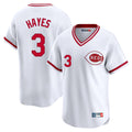 Arlishia C.Reds #3 Ke'Bryan Hayes Player White Cooperstown Collection Limited T-shirt Home Stitched Jerseys