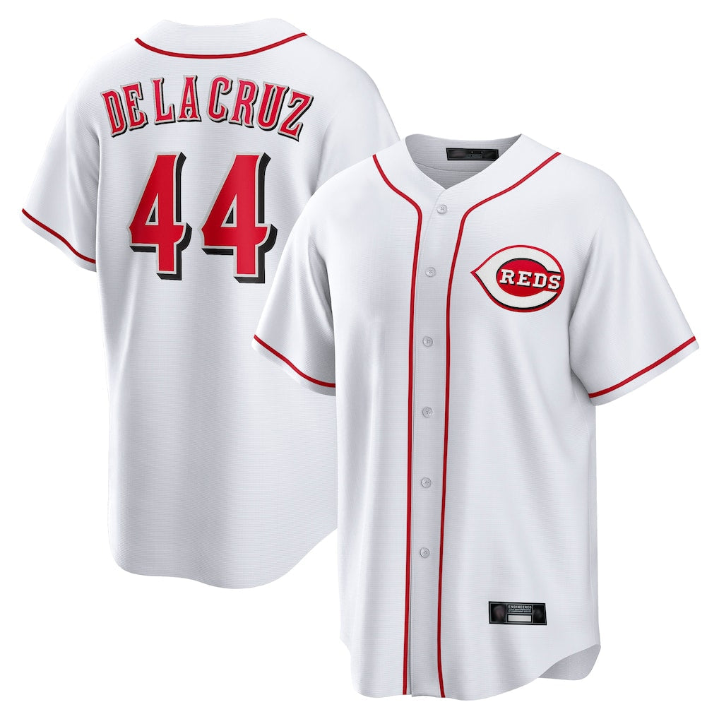Arlishia C.Reds #44 Elly De La Cruz Player White Game Home Stitched Jerseys