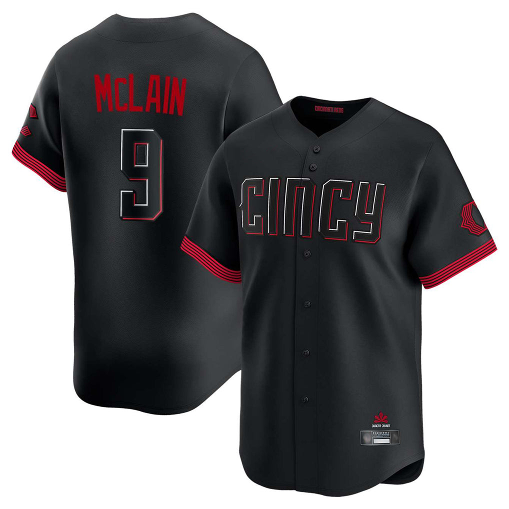 Arlishia C.Reds #9 Matt McLain Player Black City Connect Home Limited Stitched Jerseys