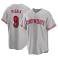 Arlishia C.Reds #9 Matt McLain Player Gray Home Game Stitched Jerseys