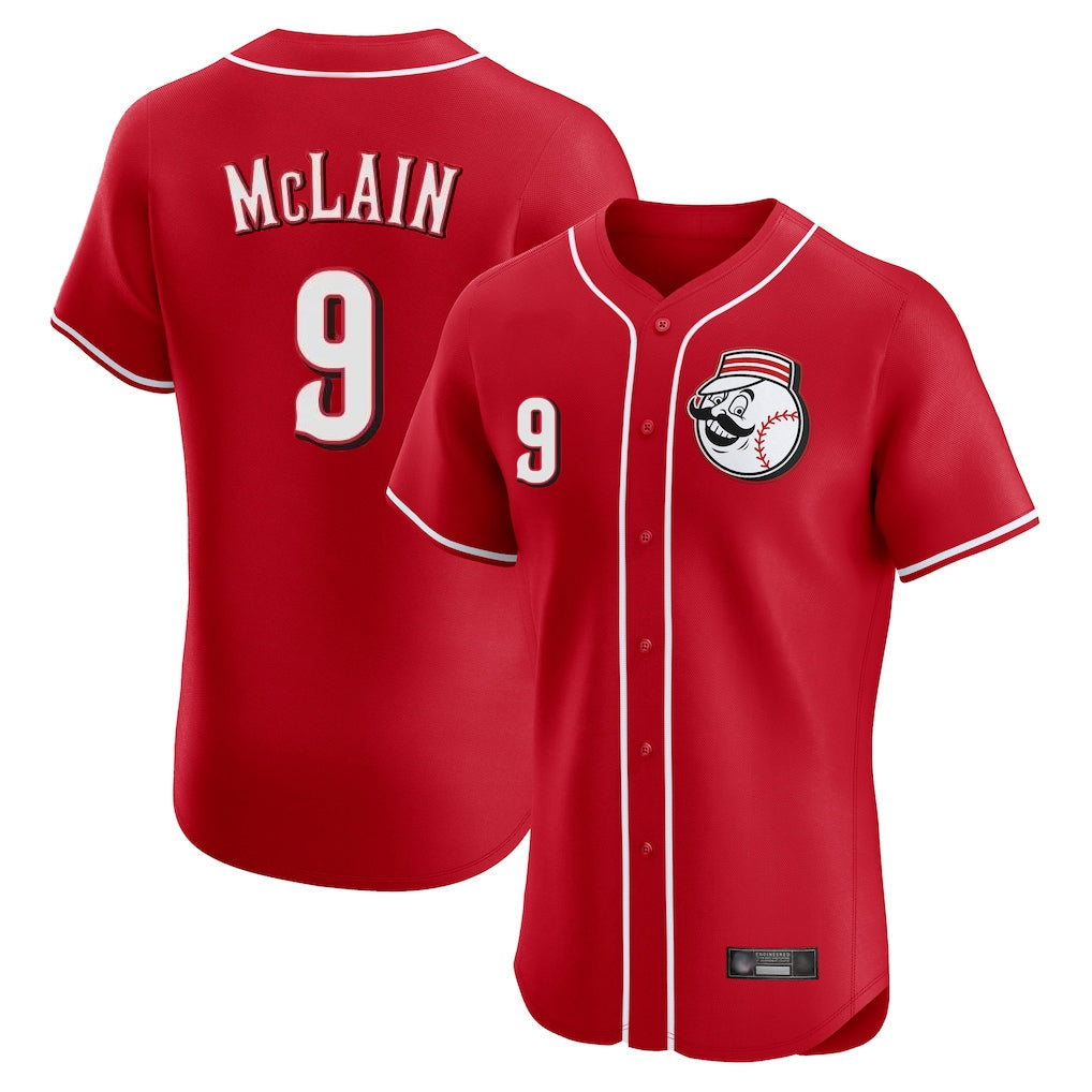 Arlishia C.Reds #9 Matt McLain Player Red Limited Elite Home Game Stitched Jerseys