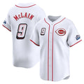 Arlishia C.Reds #9 Matt McLain Player White Speedway Classic Home Limited Stitched Jerseys