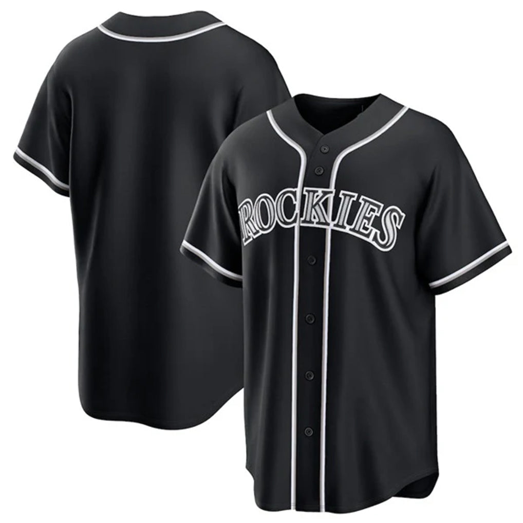 Arlishia C.Rockies Black Fashion Out Home Game Blank Player Stitched Jerseys