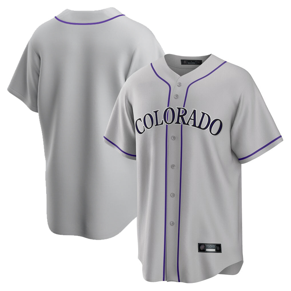 Arlishia C.Rockies Gray Game Home Blank Player Stitched Jerseys