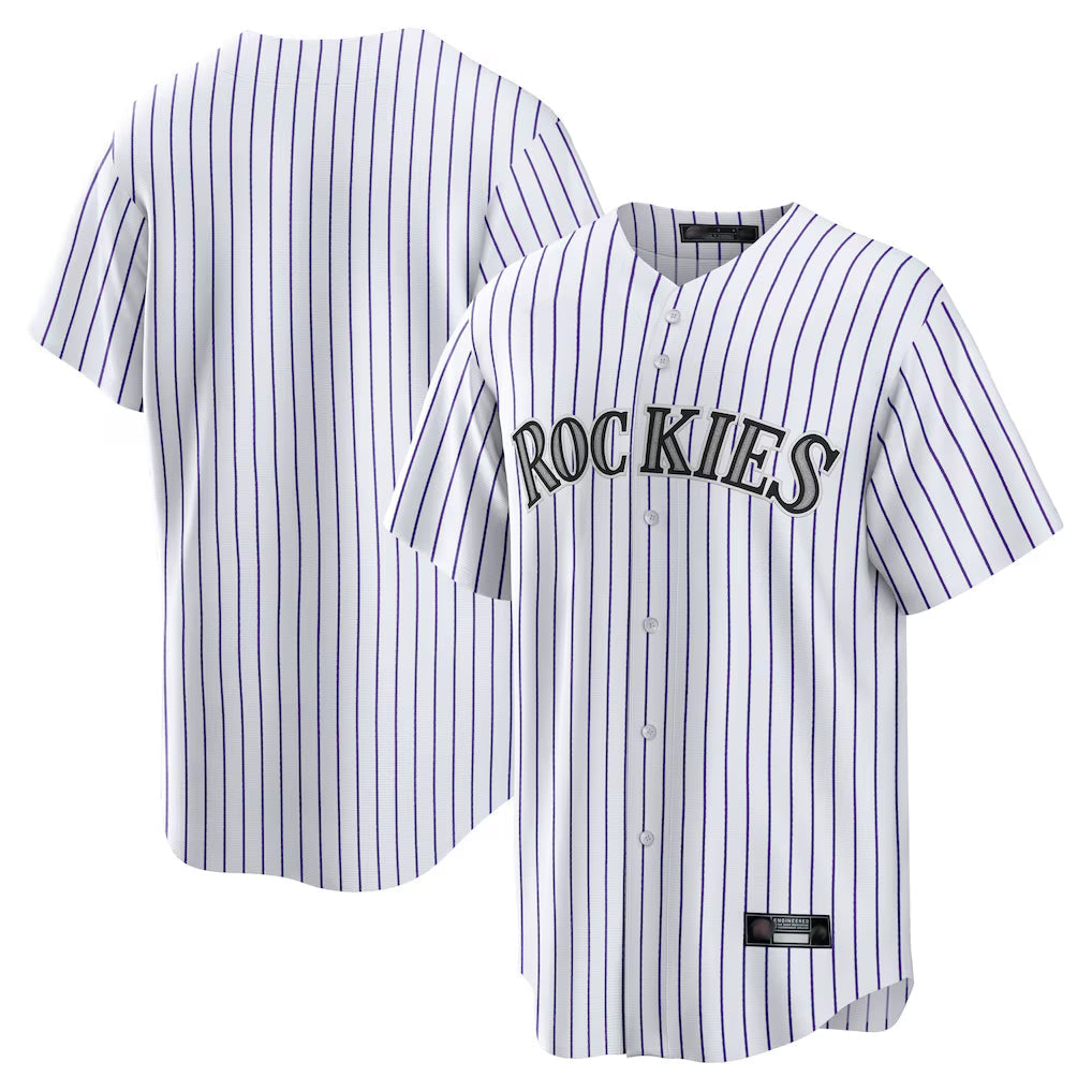Arlishia C.Rockies White Game Home Blank Player Stitched Jerseys