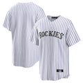 Arlishia C.Rockies White Game Home Blank Player Stitched Jerseys