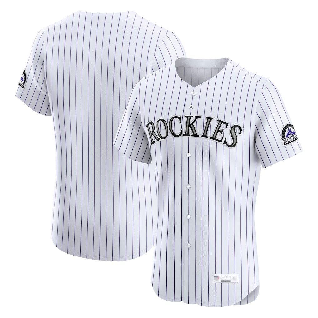 Arlishia C.Rockies White Limited Elite Home Blank Player Stitched Jerseys
