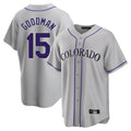 Arlishia C.Rockies #15 Hunter Goodman Player Gray Game Home Stitched Jerseys