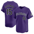 Arlishia C.Rockies #15 Hunter Goodman Player Purple Limited Home Stitched Jerseys