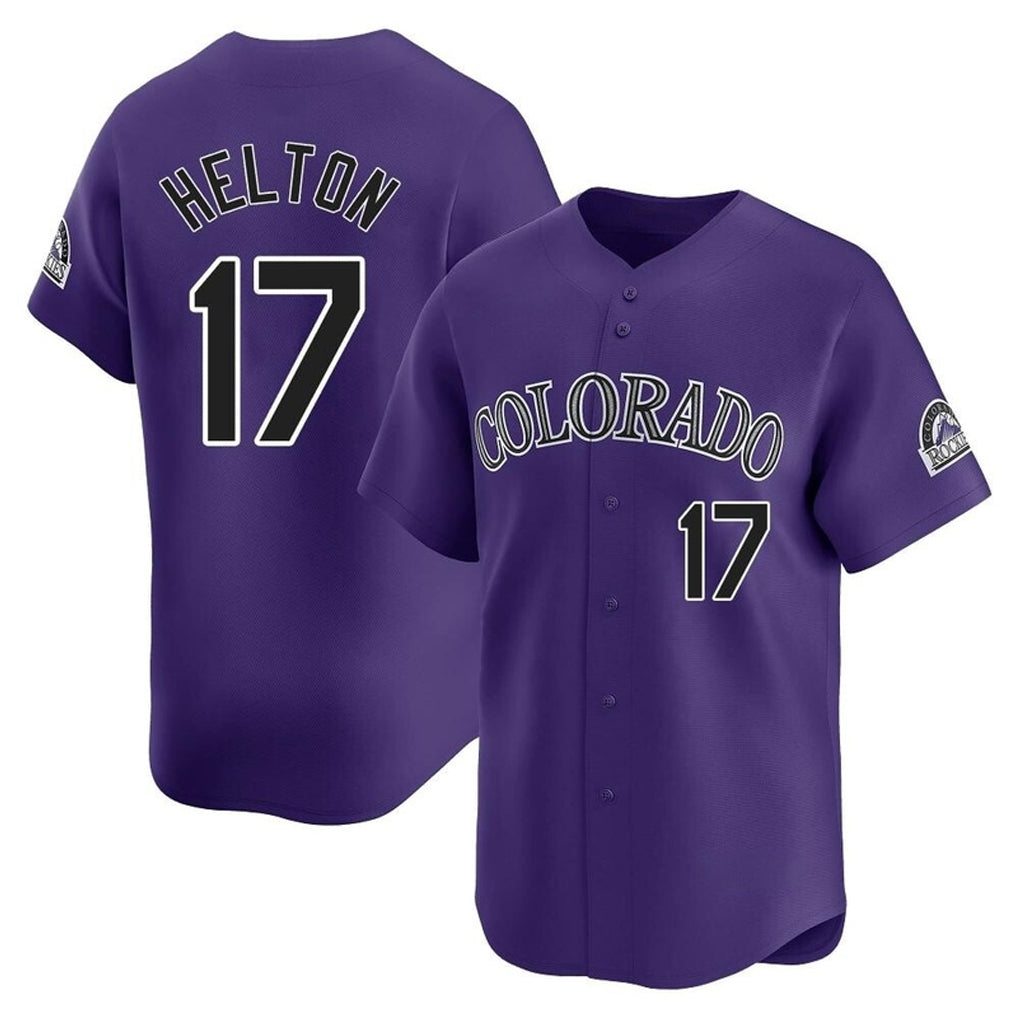 Arlishia C.Rockies #17 Todd Helton Player Purple Limited Home Stitched Jerseys