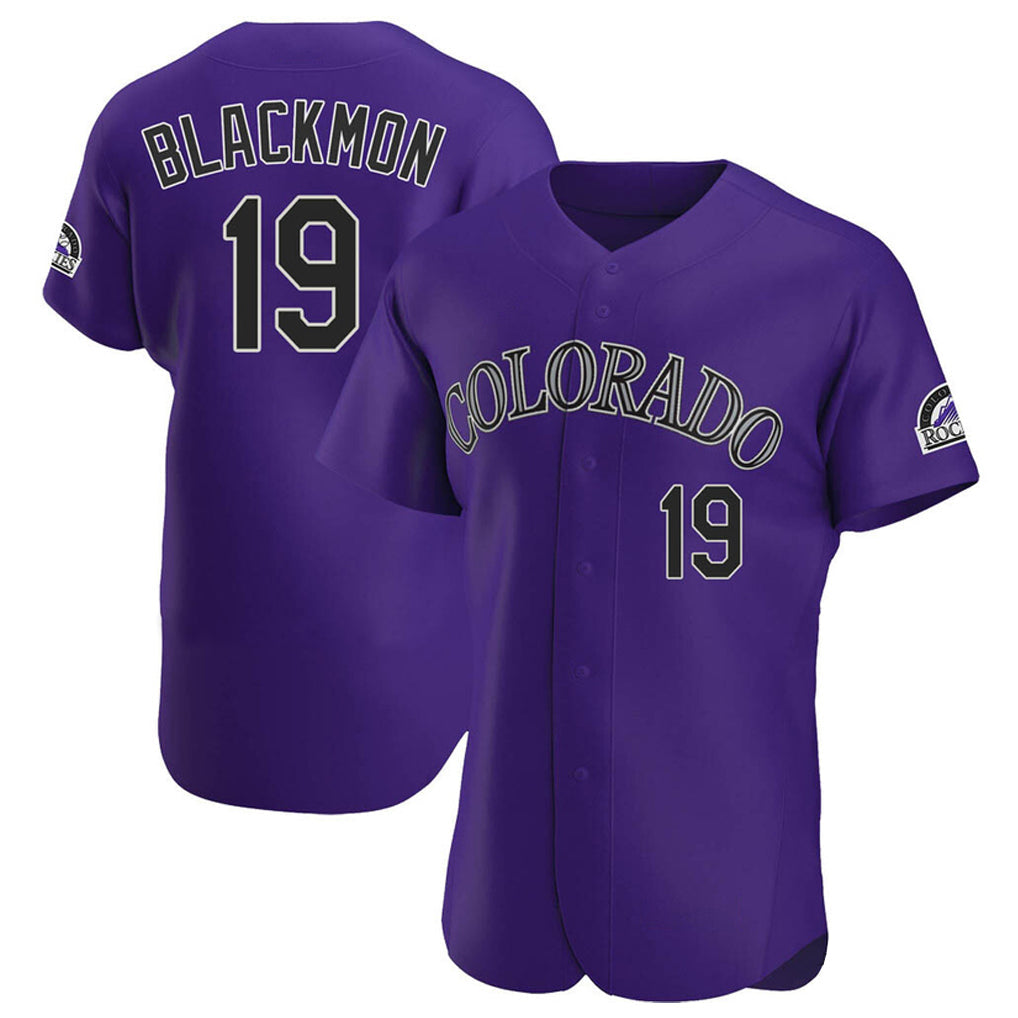 Arlishia C.Rockies #19 Charlie Blackmon Player Purple Limited Elite Home Stitched Jerseys