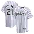 Arlishia C.Rockies #21 Kyle Freeland Player White Game Home Stitched Jerseys