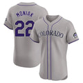 Arlishia C.Rockies #22 Mickey Moniak Player Gray Limited Elite Home Stitched Jerseys