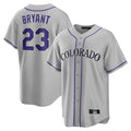 Arlishia C.Rockies #23 Kris Bryant Player Gray Game Home Stitched Jerseys