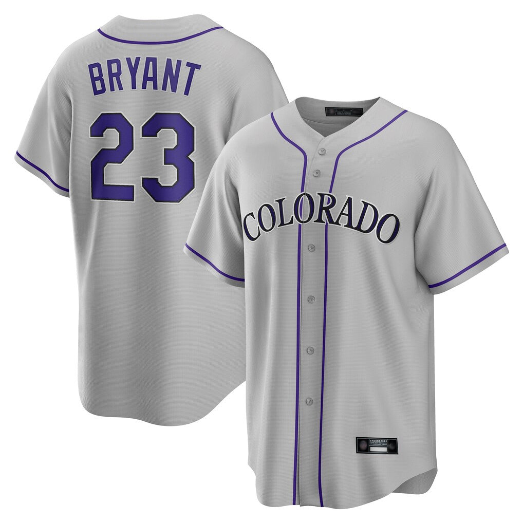 Arlishia C.Rockies #23 Kris Bryant Player Gray Game Home Stitched Jerseys