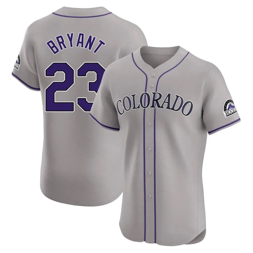 Arlishia C.Rockies #23 Kris Bryant Player Gray Limited Home Stitched Jerseys
