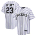 Arlishia C.Rockies #23 Kris Bryant Player White Game Home Stitched Jerseys