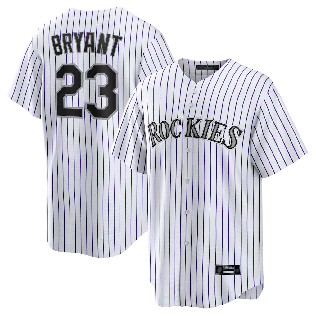 Arlishia C.Rockies #23 Kris Bryant Player White Game Home Stitched Jerseys