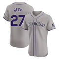 Arlishia C.Rockies #27 Jordan Beck Player Gray Limited Elite Home Stitched Jerseys