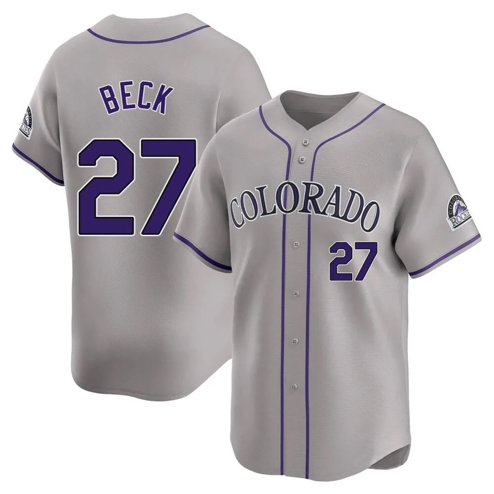 Arlishia C.Rockies #27 Jordan Beck Player Gray Limited Home Stitched Jerseys