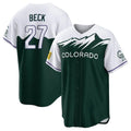 Arlishia C.Rockies #27 Jordan Beck Player Green City Connect Home Game Stitched Jerseys