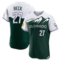 Arlishia C.Rockies #27 Jordan Beck Player Green City Connect Limited Elite Home Stitched Jerseys