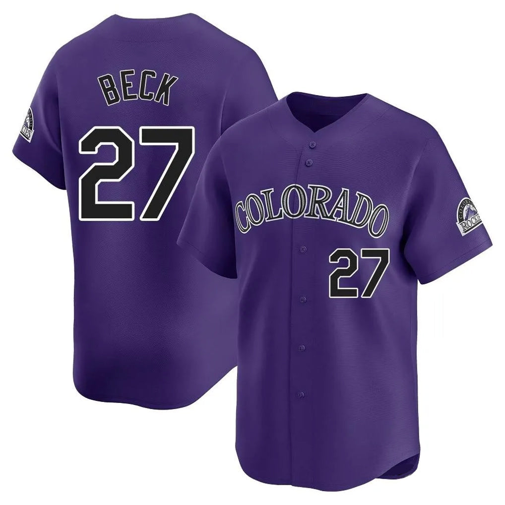 Arlishia C.Rockies #27 Jordan Beck Player Purple Limited Home Stitched Jerseys