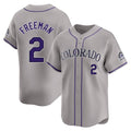 Arlishia C.Rockies #2 Tyler Freeman Player Gray Limited Home Stitched Jerseys