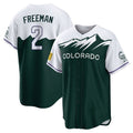 Arlishia C.Rockies #2 Tyler Freeman Player Green City Connect Home Game Stitched Jerseys