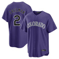 Arlishia C.Rockies #2 Tyler Freeman Player Purple Game Home Stitched Jerseys