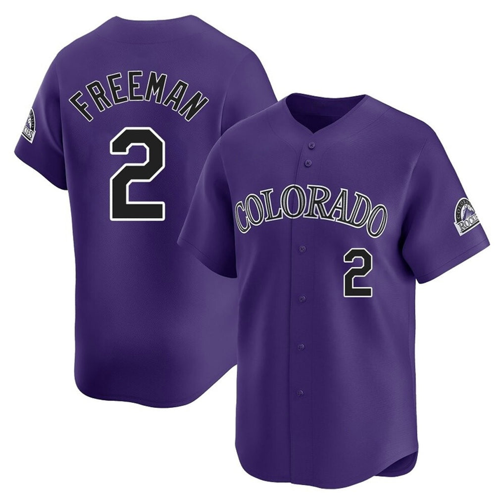 Arlishia C.Rockies #2 Tyler Freeman Player Purple Limited Home Stitched Jerseys
