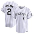 Arlishia C.Rockies #2 Tyler Freeman Player White Limited Home Stitched Jerseys