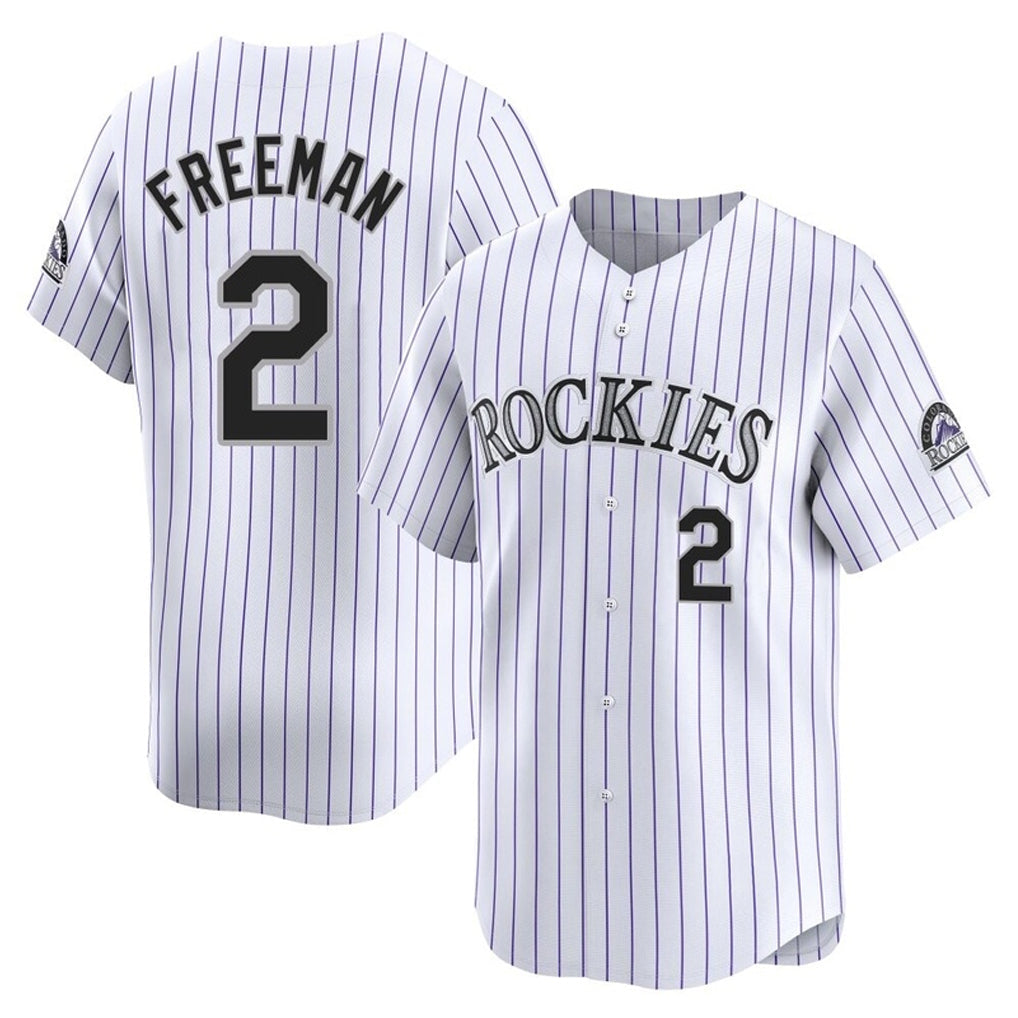 Arlishia C.Rockies #2 Tyler Freeman Player White Limited Home Stitched Jerseys