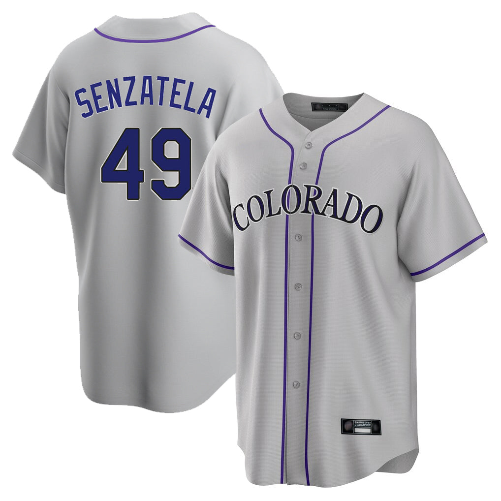 Arlishia C.Rockies #49 Antonio Senzatela Player Gray Game Home Stitched Jerseys