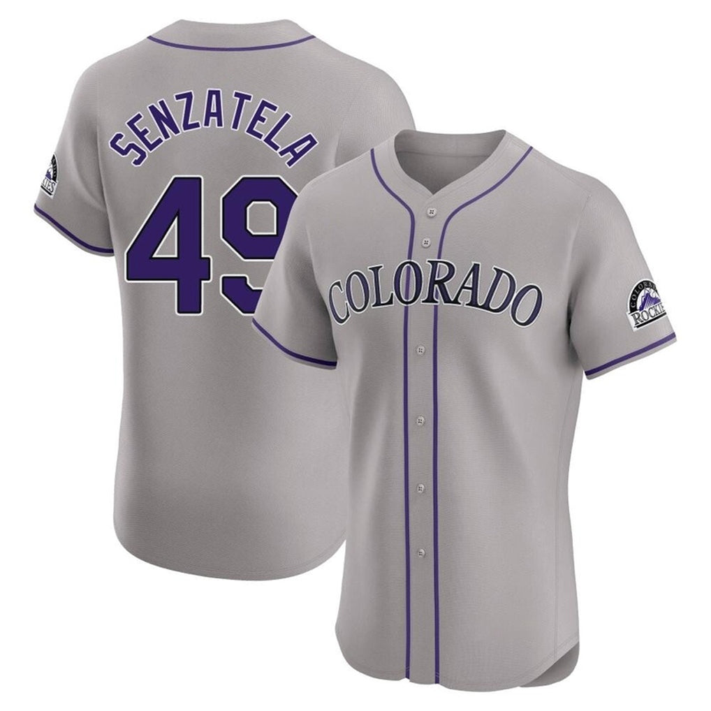 Arlishia C.Rockies #49 Antonio Senzatela Player Gray Limited Elite Home Stitched Jerseys