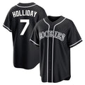 Arlishia C.Rockies #7 Matt Holliday Player Black Fashion Out Home Game Stitched Jerseys