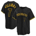 Arlishia C.Rockies #7 Matt Holliday Player Black Snake Skin City Home Game Stitched Jerseys