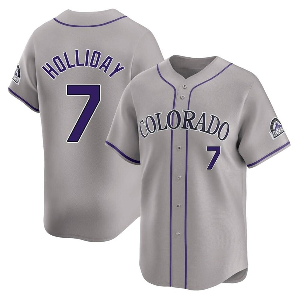 Arlishia C.Rockies #7 Matt Holliday Player Gray Limited Home Stitched Jerseys