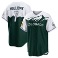 Arlishia C.Rockies #7 Matt Holliday Player Green City Connect Home Game Stitched Jerseys