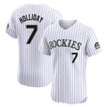 Arlishia C.Rockies #7 Matt Holliday Player White Limited Elite Home Stitched Jerseys