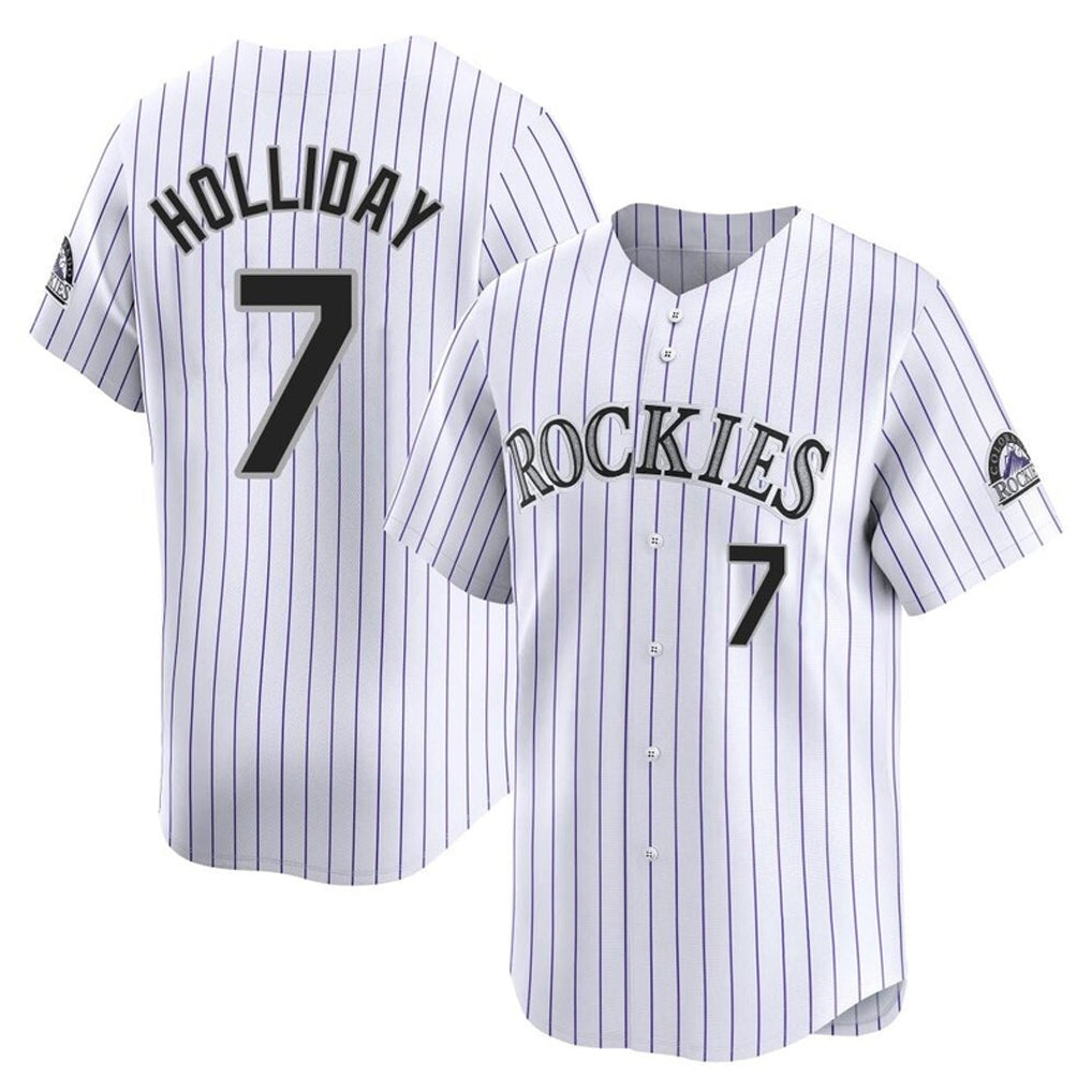 Arlishia C.Rockies #7 Matt Holliday Player White Limited Home Stitched Jerseys