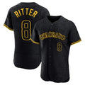 Johmsee C.Rockies #8 Ryan Ritter Player Black Snake Skin City Limited Elite Home Stitched Jerseys